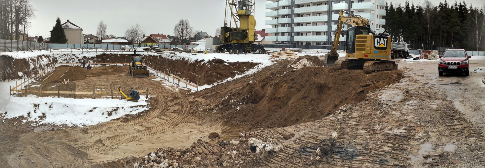 Budowa z Mońkach - zdjęcie panoramiczne Wasilewski Developer