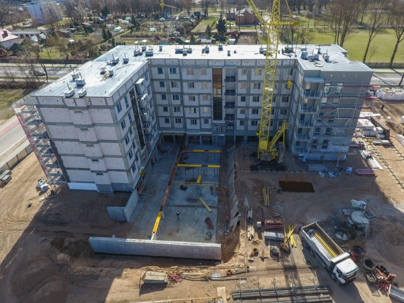 Budynki wielorodzinne przy ulicy Tabortowskiego 1 i 3 w Grajewie kwiecień 2019