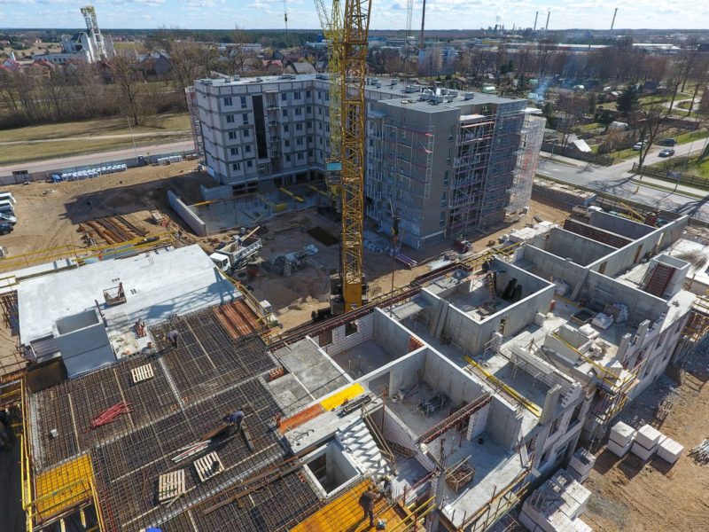 Budynki wielorodzinne przy ulicy Tabortowskiego 1 i 3 w Grajewie kwiecień 2019