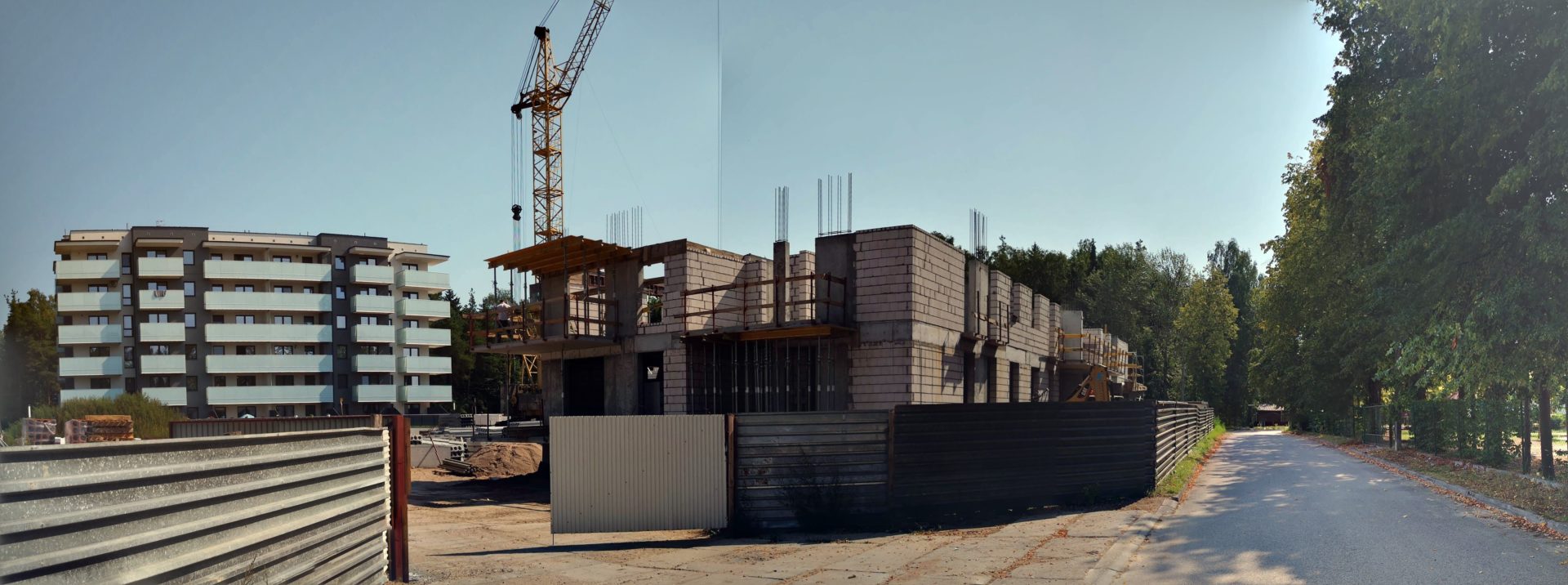 Mońki - panorama widoku wjazdu z ulicy Wiśniowej