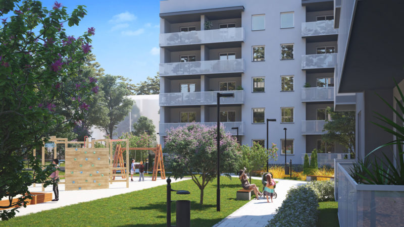 ul. Fieldorfa-Nila 6 w Ełku - wizualizacja budynku H