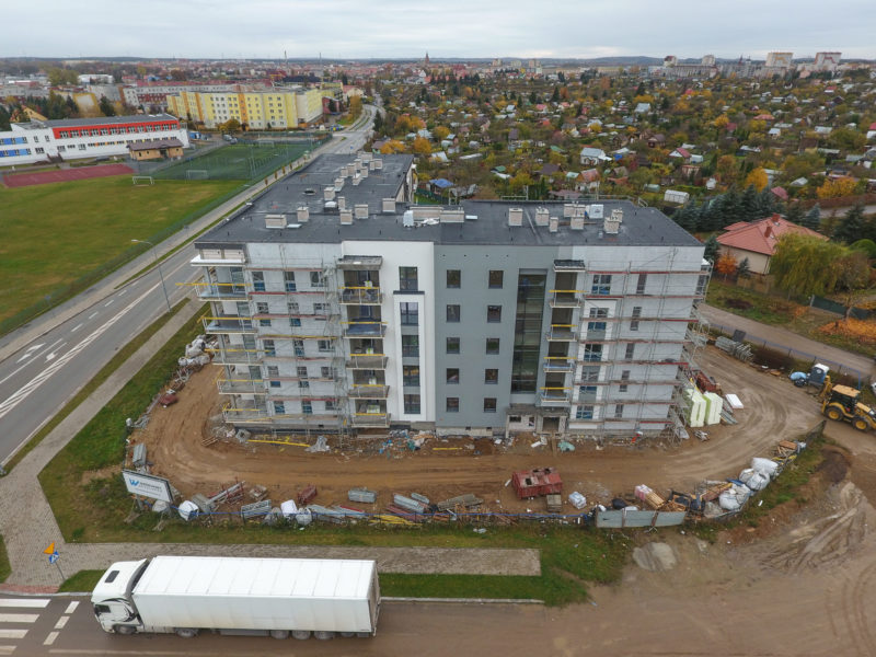 ul. Nila 1 w Ełku - budowa mieszkań
